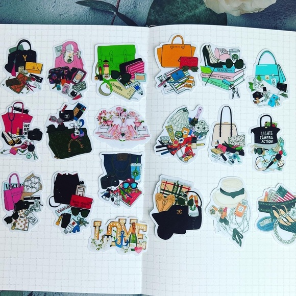 What’s In Her Bag, Glam Planner Girl, Coastal and Patriotic Girls, 19 Stickers - Picture 5 of 16